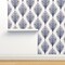 Navy Blue Floral Botanical Palm Tropical Island Dark Blue Coastal Southern Navy Blue Leaf Silhouette Large Scale Custom Removable Wallpaper by Spoonflower Peel & Stick Wallpaper 2FT Wide